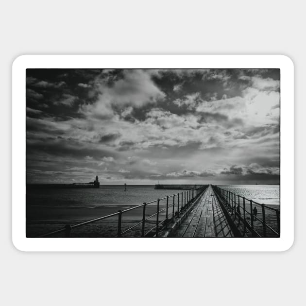 Monochrome North Sea Sunrise Sticker by Violaman